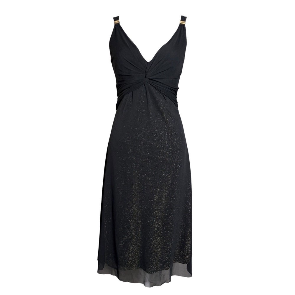 Vivienne Tam Y2k Whimsigoth Dress M Black Mesh Empire Waist Stretch Fairy Grunge - Picture 3 of 10